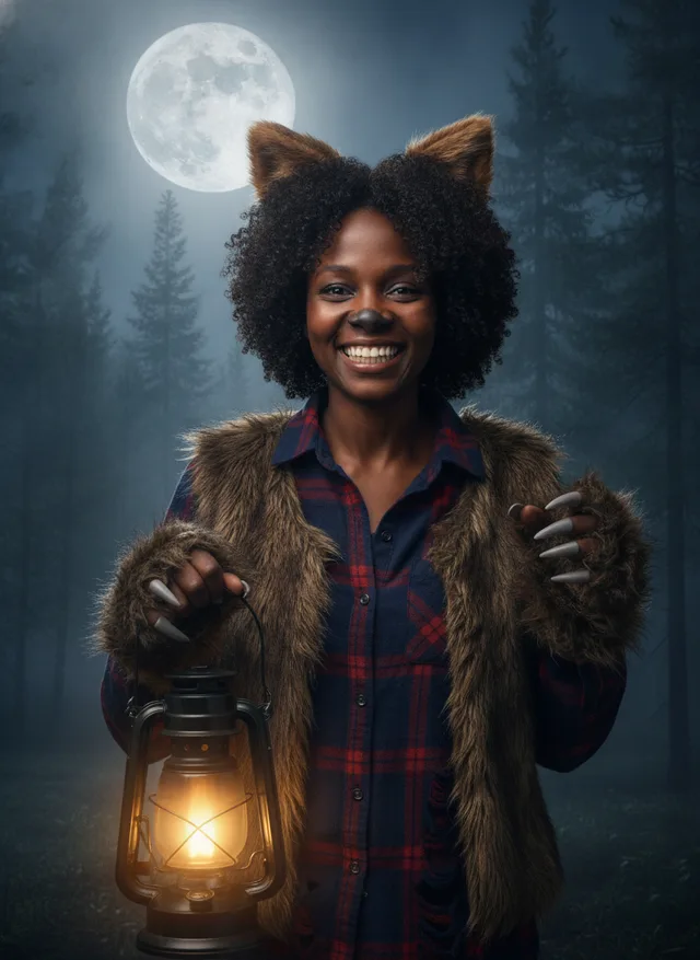 Werewolf costume sample (big grin)